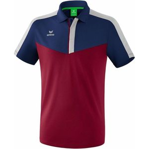 Erima Squad Polo New Navy-Bordeaux Grijs Maat S