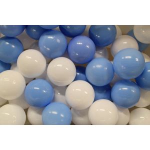 Ballenbakballen voor baby - Jongens blauw/wit -  60mm - 100 stuks - Zwangerschap & geboorte