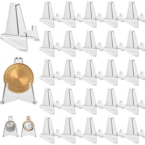 Coin Display - 24 Stuks - Munt Standaard - Kaart Houder - Houder Geschikt Voor Kaarten - Kaarten Houder - Munten Standaarden - Transparant - Visitekaarthouder - Munten Houder - Kaartenrek - Kaarthouder - Kaartenstandaard - Voor Pokemon Top Loader