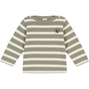 Petit Bateau Mariniere Tops & T-shirts Unisex - Shirt - Groen - Maat 86