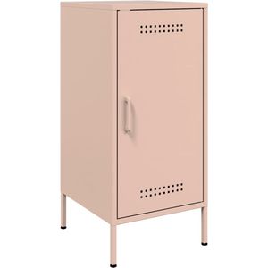 vidaXL - Dressoir - 36x39x79 - cm - staal - roze