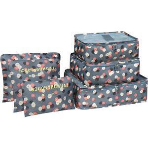 Packing cubes compression Bagage-Organizer Set 6 stuks - Koffer Organizer met Pakkubussen en Opbergzakken - Reistassen voor Droge Kleding, Ondergoed, Cosmetica - Voor Accessoires Packing cubes compression