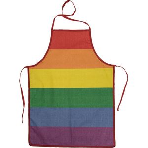 BBQ en Party Schort - Gay Pride/Regenboog thema kleuren - Verkleed artikelen - Dames en heren