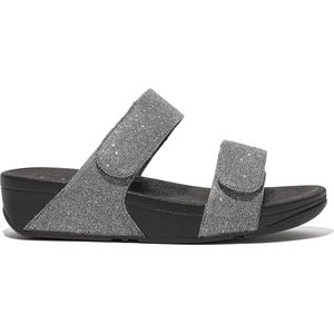 FitFlop Lulu Adjustable Shimmerlux Slides Vrouwen - Pewter