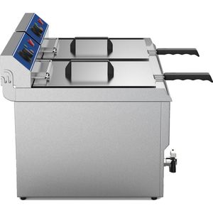 Horeca friteuse - Met Aftapkraan - 2 x 8 Liter - Promoline