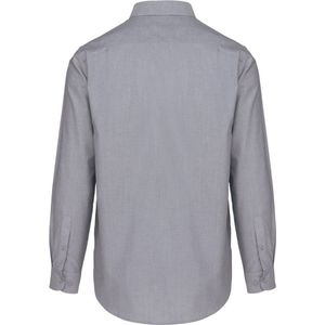 Overhemd Heren 4XL Kariban Lange mouw Oxford Zinc 70% Katoen, 30% Polyester