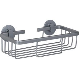 Differnz Zelfklevend Doucherek Gun Metal – Douchemand – Hangend Rechthoek– Doucherekje zonder Boren - Aluminium - 25 x 11.6 x 8.1 cm