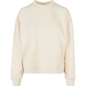 Build your Brand Ladies Oversized Crewneck Sweatshirt BY212 - WHITE SAND - M