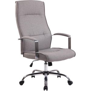 Bureaustoel - Ergonomische bureaustoel - Design - In hoogte verstelbaar - Stof - Grijs - 63x72x124 cm