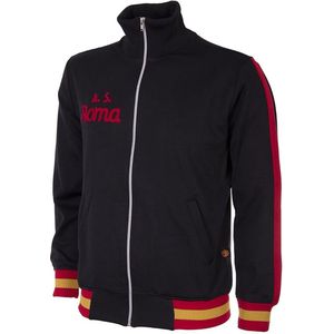 COPA - AS Roma 1977 - 78 Retro Voetbal Jack - M - Zwart