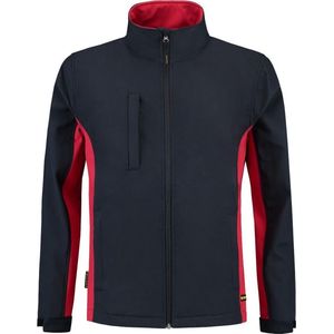 Tricorp Soft Shell Jack Bi-Color - Workwear - 402002 - Navy-Rood - maat XS
