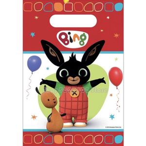 Bing Uitdeel Zakjes - Bing Gift Bags - Bing Cadeau Tasjes - Kinderfeestje Bing - Cadeau Zakjes - Traktatie Zakjes - Uitdelen Op School, Kinderopvang, Kinderfeestje - Verjaardag Versiering - Snoepzakjes Bing - Tasjes In Bing Thema