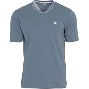 Donnay T-shirt - Sportshirt - V- Hals shirt - Heren - Maat S - Blue grey (069)