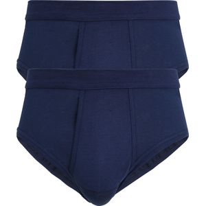 Gotzburg heren slips (2-pack) - heren slips in Feinripp met gulp - donkerblauw - Maat: XXL