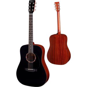 Eastman E2D Black - Staalsnarige akoestische gitaar - zwart