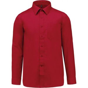 Luxe Herenoverhemd 'Jofrey' lange mouwen Kariban Rood maat 4XL