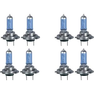 8 STUKS 12V 60/55W H4 P43t Halogeenlamp 6500K Auto Halogeenlamp Xenon Donkerblauw Glas Super Wit Hoog Wattage Lamp Off Road Gebruik H4 autolampen - H4 - 12V 55W - 8 Stuk | Blauw