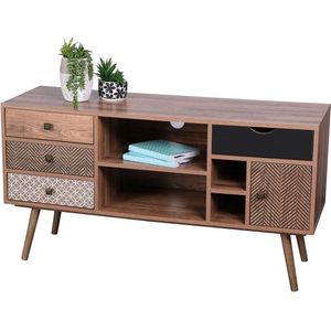 TV STAND 4 DRAWERS EN 1 DEUR 120X39XH64CM