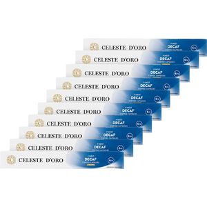 Celeste d’Oro – Finest Decaf – Koffiecups - Nespresso Compatibel Capsules – Voor Ieder Moment – 10 x 10 cups