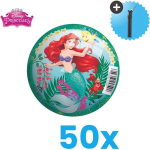 Disney Princess Lichtgewicht Speelgoed Bal - Kinderbal - 23 cm - Volumebundel 50 stuks - Inclusief Balpomp