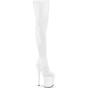 Pleaser - FLAMINGO-3000 Plateau Overknee Laarzen - US 12 - 42 Shoes - Wit