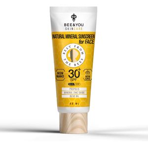 BEE&YOU Antioxidant Natuurlijke Minerale Zonnebrand voor Gezicht - Natuurlijke Zonbescherming - SPF 30+ UVA/UVB - 40ml