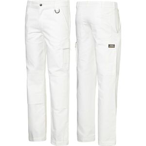 Ultimate Workwear - Standaard Werkbroek DAVOS - 100% katoen 320 gr/m2- Wit