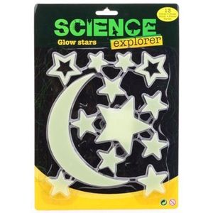 Glow in the Dark Maan en Sterren 13-delig - Glow in the Dark Stickers - Glow in the Dark Planeten - Glow in the Dark Maan