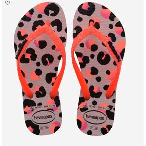 Havaianas KIDS SLIM GLITTER TRENDY - Zwart/Oranje - Maat 29/30 - Unisex Slippers