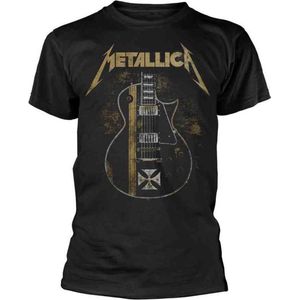 Metallica Heren Tshirt -M- Hetfield Iron Cross Zwart