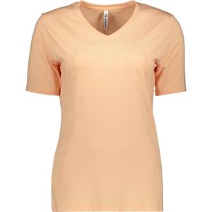 Zoso T-shirt Peggy T Shirt With Spray Print 242 1020 Apricot Dames Maat - XL