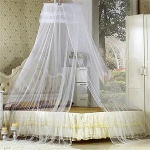 Wit muggennet voor bedhemel, mosquito, dubbel bed, opvouwbaar bed-muskietennet, groot koepelbed om op te hangen, tent voor tweepersoonsbed, 9 meter afdekking