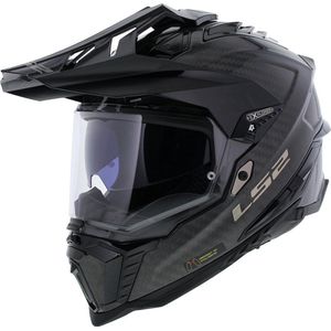 LS2 MX701 Explorer C Allroad Motorhelm solid carbon glans L