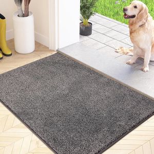 Schoonloopmat voor binnen, 60 x 90 cm, antislip, machinewasbaar, vuilvangmat, ingangsdeurmat met waterabsorberend, deurmat voor hond, ingang, huisdeur en hal