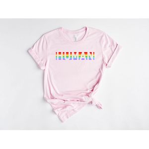Lykke LGBTQ Unisex T-Shirt | Human | Lgbt Pride Rainbow T-shirt| Maat XXL