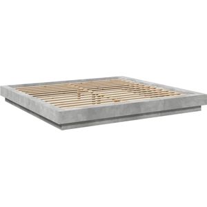 vidaXL-Bedframe-bewerkt-hout-betongrijs-200x200-cm