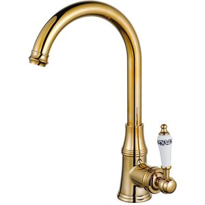 Ibenzoa® Gouden Vintage Keukenmengkraan - Retro Stijl voor Ambachtelijke Keukens