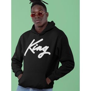 King / Queen Hoodie Black (King - Maat M) | Koppel Cadeau | Valentijn Cadeautje voor hem & haar