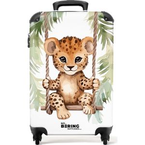 NoBoringSuitcases.com® - Baby koffer luipaard - Reiskoffer trolley jungle - 55x35x25