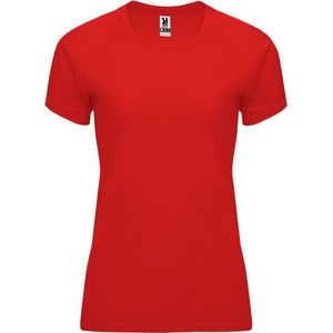 Rood dames sportshirt korte mouwen Bahrain merk Roly maat S