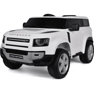 Landrover Defender - Elektrische kinderauto - 12V Accu Auto - Voor jongens en Meisjes - Afstandsbediening - Wit