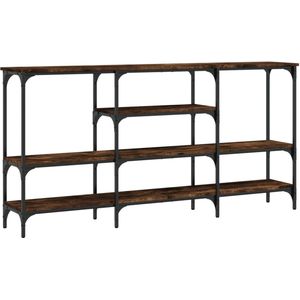 vidaXL Wandtafel - Wandtafels - Bijzettafel - Console Tafel - Wandtafel 160x29x80 cm bewerkt hout gerookt eikenkleurig