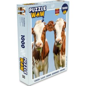 Puzzel Koeien - Lucht - Dieren - Boerderij - Portret - Legpuzzel - Puzzel 1000 stukjes volwassenen