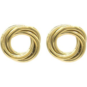 Oorbellen Swirl - RVS - 1,5 cm - Goudkleurig