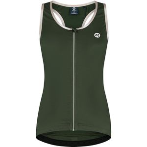 Rogelli Abbey Fietsshirt Dames Mouwloos - Wielrenshirt - Groen/Zand - Maat S