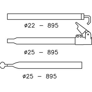 Campking Zak Extra Dakligger 25/22 Mm.170-260 Cm+Qg:Al Tentstok