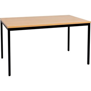 Furni24 Multifunctionele tafel 140x80 cm beukendecor/zwart