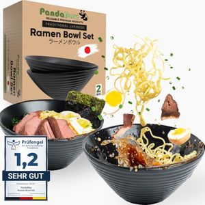 Ramen Bowl Set [Keramisch] - 2 x Premium Ramen Bowl - Japanse Ramen Bowl [+ Recepten] Bowl Ramen Set - Japans servies, Aziatisch servies - 2 x Ramen Bowls