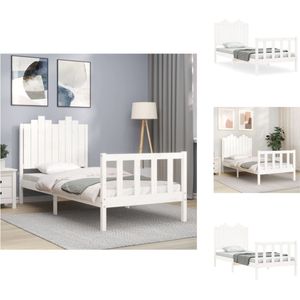 vidaXL Bed Vigo - Houten bedframe - 195.5x95.5x110 cm - Massief grenenhout - Bed