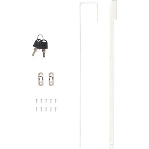 vidaXL - Sieradenkast - met - spiegel - en - LED - wandgemonteerd - wit